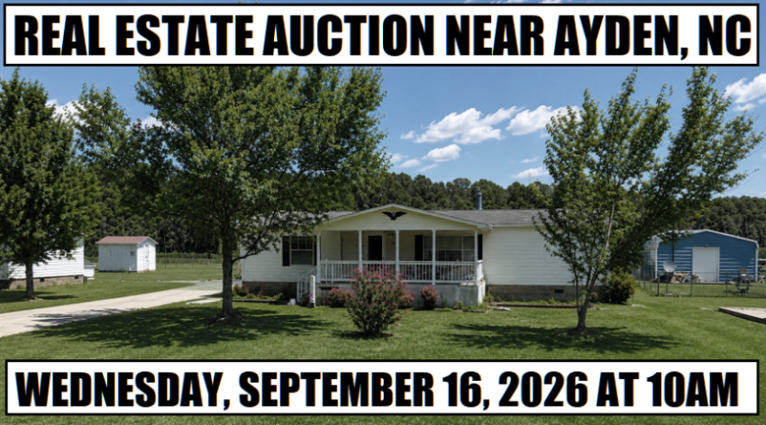 9/16/26 - Doublewide MH & Lot near Ayden, NC